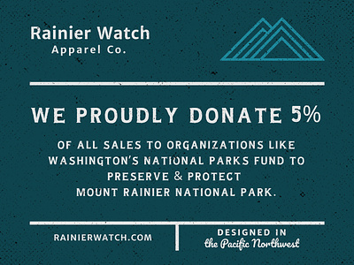 Display Poster - Donations design display merriweather sans mount rainier mountain national park oldman pacifica pnw poster rainier watch