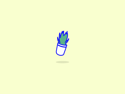 Aloe tree aloe blue blue and white branding design green logo outline pot vector