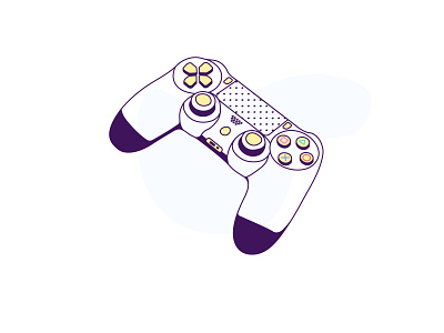 Controller controller design illustration outline ps4 vector