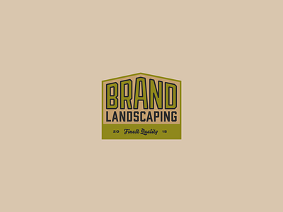 Brand Landscaping badge badge logo badgedesign branding landscaping logo vintage vintage badge vintage logo vintage type
