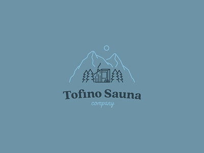 Tofino Sauna Co branding illustration logo mountains