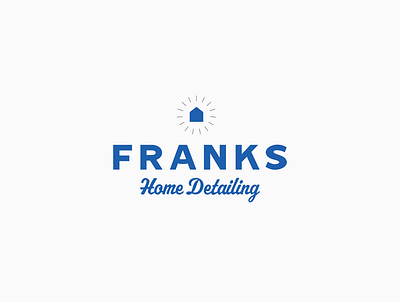 Franks Home Detailing Logo blue brand identity brand logo branding franks home homedetailing icon logo logo design trades type design typography wordmark