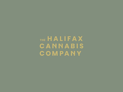 HALIFAX CANNABIS COMPANY LOGO branding cannabis cannabis branding cannabis logo customtype halifax logo minimal novascotia typography vector wordmark