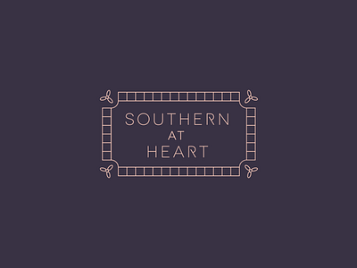 Southern at Heart Logo flower food food branding heart heart logo southern southern food southern vibe trillium type design