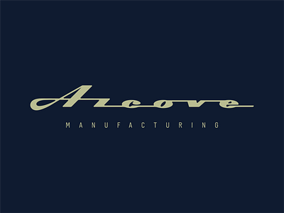 ALCOVE MANUFACTURING LOGO auto custom type design industrial logo manufacturing mechanic pnw vector vintage logo
