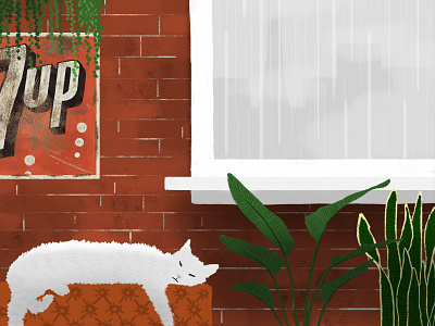 Kitty 7up cat city illustration illustrator kitty lazy loft relax sunday