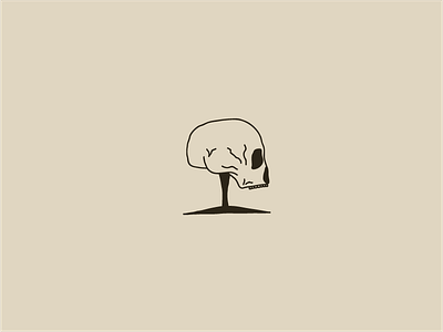 Skull colour earthy illustration minimal skull