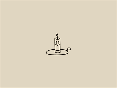 Candle candle earthy illustration line minimal