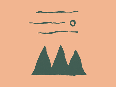 Misty mountain top illustration minimal mountains outdoorsman pnw sun themountainsarecalling