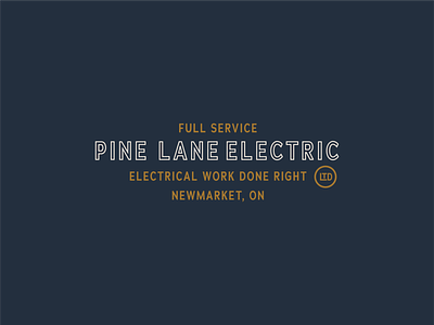 Pine Lane Electric Branding