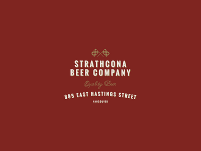 Strathcona Beer Company Type Lockup beer branding brewery brewing logo logodesign motorcycle typography vancouver