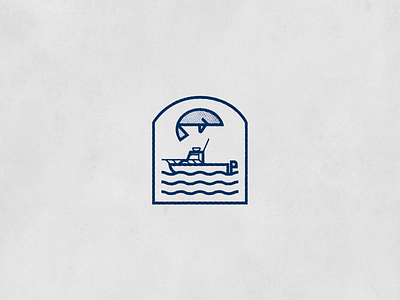 Badge 006 badge badgedesign boat branding fish illustration logo ocean paradise vintage vintagedesign