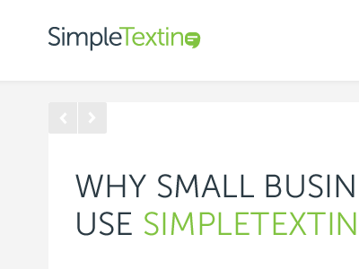Simple Texting clean header simple slider ui user interface white