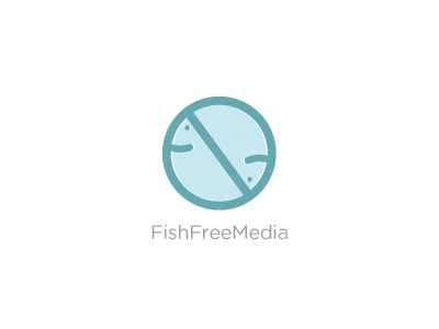 Fish Free Media fish logo mark minimal