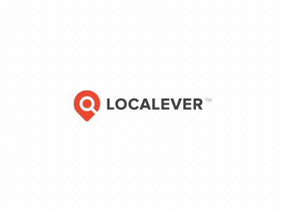 Localever classifieds local location logo mark orange pin search