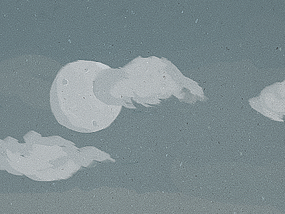 Moon Painted digital gray illustration moon night painting silver