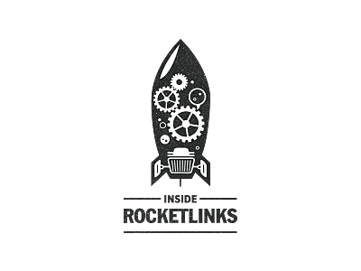 Inside Rocket Links black blog inside logo mark rocket white