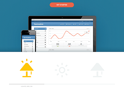 Lighting Automation [Animated] animated animation automation blue lighting orange ui web website white