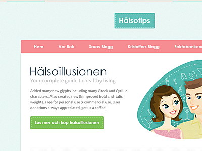 Halsotips Blog blog button green pastel pink teal tisa ui user interface web website