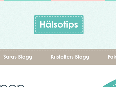 Halsotips blog brown button green pastel teal tisa ui user interface web website