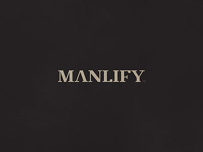 Manlify custom logo logotype man manlify manly serif strong typography unique