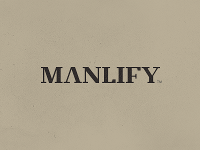 Manlify custom logo logotype man manlify manly serif strong typography unique