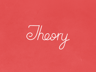 Theory custom elegant logo logotype script stylish theory typography