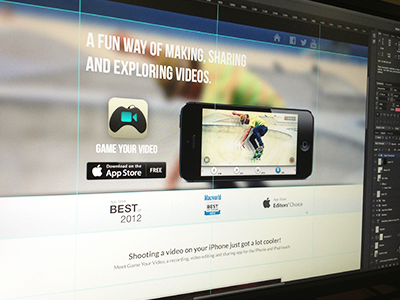 Game Your Video - Web app camera editing fun game gameyourvideo ios iphone minimal playful ui video web white