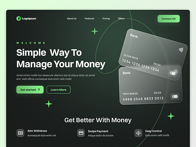 Finance Landing page ( Hero Section )