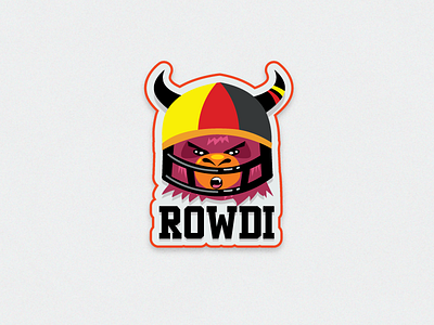 ROWDI chat app concept logo sport app