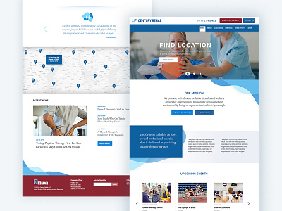 Rehab Website Design Concept concept light mockup photoshop therapy website website design