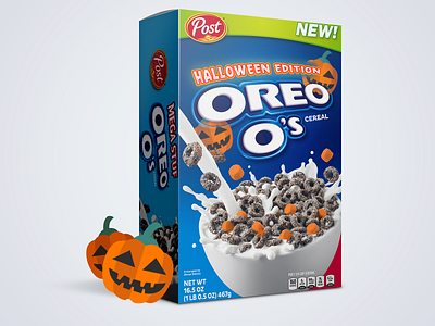 Halloween Cereal Pumpkin Edition cereal concept fun graphic design halloween