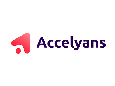 Logo Accelyans branding gradient icon identity logo logotype triangle