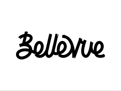 Bellevue design hand handlettering identity lettering logo logotype typography vector