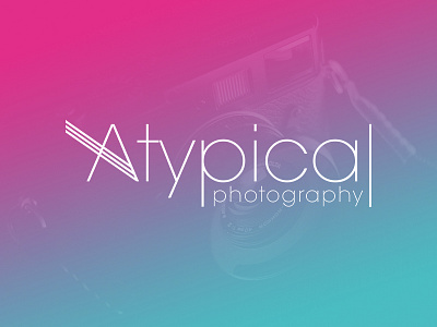 Atypical Photography Logo branding geometric logo mark photography tag typography