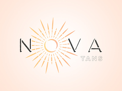 Nova Tans Logo beauty branding logo mark salon sun tanning typography