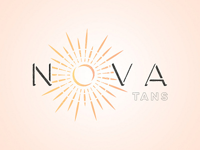 Nova Tans Logo beauty branding logo mark salon sun tanning typography