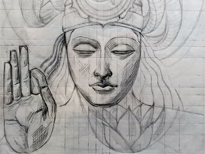 Preliminary Study for 2. Swadhisthana art illustration paper pencil pencil on paper sketch study