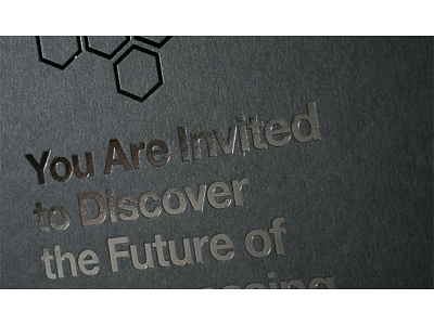 Black on Black Foil Stamped Invitations