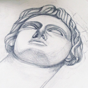 Apollo Sketch dixon ticonderoga draw drawing gods greek pencil sketch