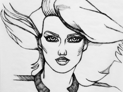 Model Sharpie draw drawing illustration pen and ink sharpie