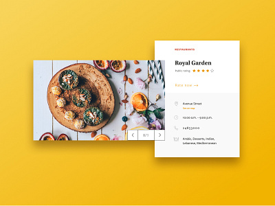 Restaurant Details article details food orange rate restaurant slider web yellow