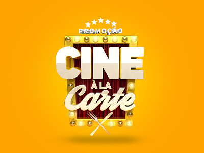 Cine à La Carte 3d art direction brazil cinema food movies restaurant santos vitor gomes