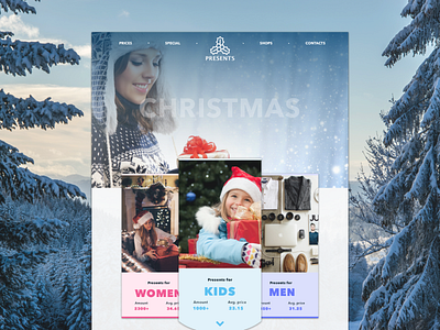 Christmas presents web site design christmas clean concept design invite navigation ui ux web web design webdesign website
