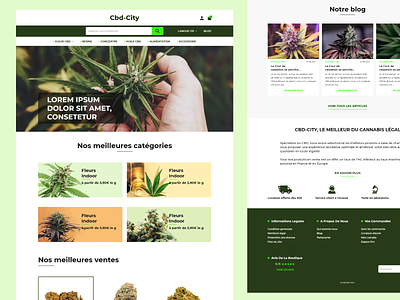 Cannabis Ecommerce landing page cannabis ecommerce ui uidesign uxdesign web design