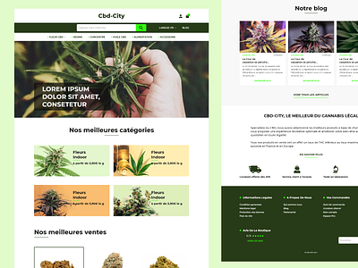 Cannabis Ecommerce landing page