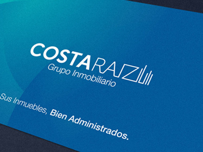 Costaraiz blue brand color corporate design gradient identity logo typography