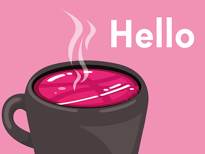 Hello dribbble 🙂 coffee dribble first hello shot welcome