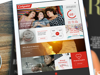 Colgate Brand Site branding creative direction mobile responsive web ui