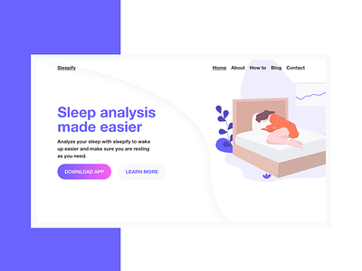 App Landing page | Web Design | Illustration | Gradient